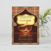 Brautparty Ehrung der Braut, arabische Nacht Einladung (Stehend Vorderseite)