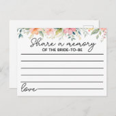 Brautparty eines Speicherspiels gemeinsam nutzen Postkarte (Vorne/Hinten)