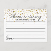 Brautparty eines Speicherspiels gemeinsam nutzen Postkarte (Vorderseite)