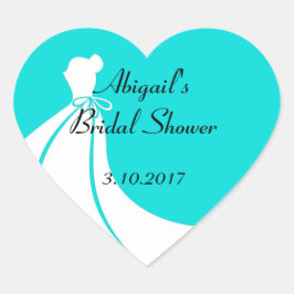 Brautparty Einladende Siegel Herz-Aufkleber