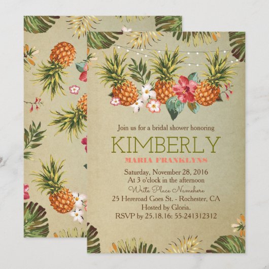 Brautparty Einladung (Vorne/Hinten)