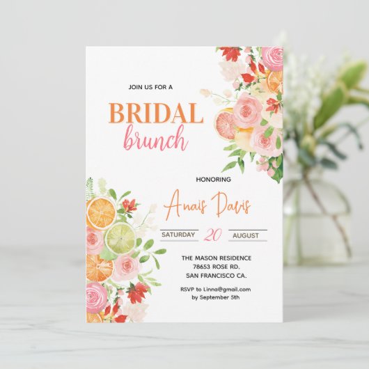 Brautparty Einladung (Stehend Vorderseite)