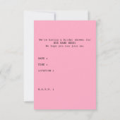 Brautparty Einladung (Rückseite)