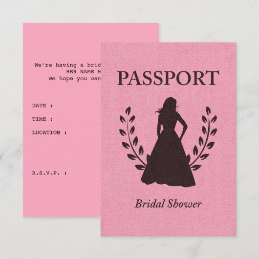 Brautparty Einladung (Vorne/Hinten)