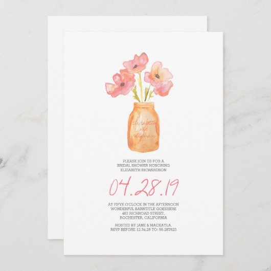 Brautparty Einladung (Vorne/Hinten)