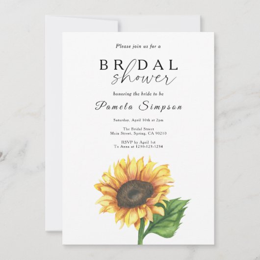 Brautparty Einladung (Vorderseite)