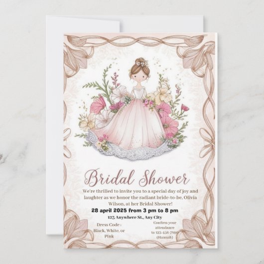 Brautparty Einladung (Vorderseite)