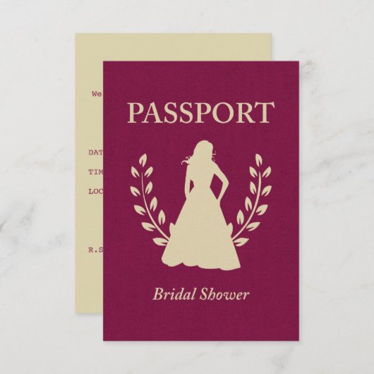 Brautparty Einladung (Vorne/Hinten)