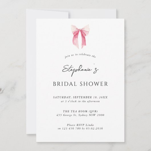 Brautparty Einladung (Vorderseite)