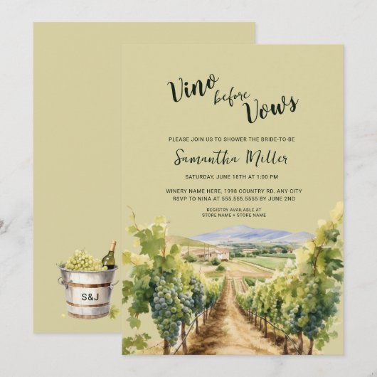 Brautparty Einladung (Vorne/Hinten)