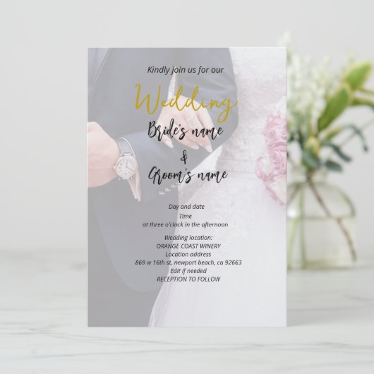 Brautparty Einladung (Stehend Vorderseite)