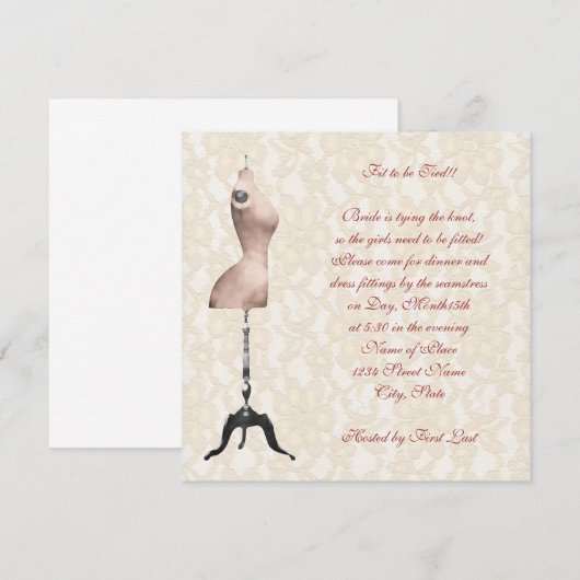 Brautparty Einladung (Vorne/Hinten)