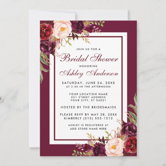 Brautparty Einladung (Vorderseite)