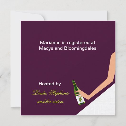 Brautparty Einladung (Rückseite)