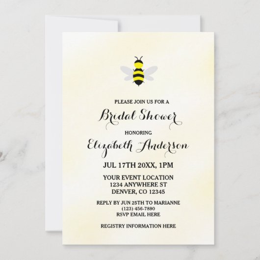 Brautparty Einladung (Vorderseite)