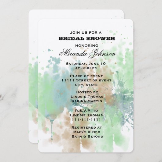 Brautparty Einladung (Vorne/Hinten)