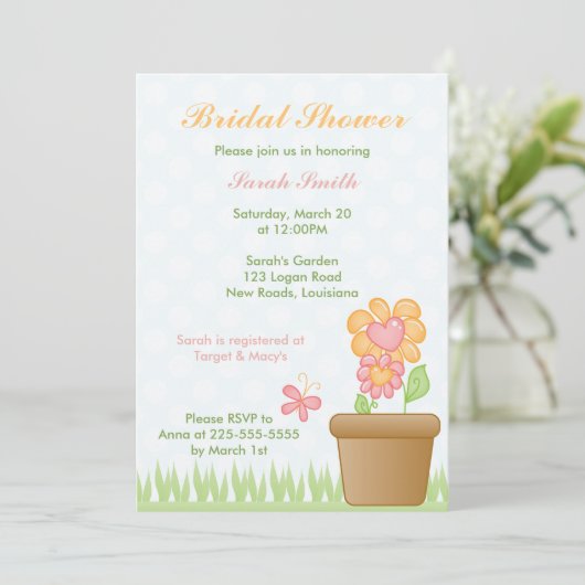 Brautparty Einladung (Stehend Vorderseite)