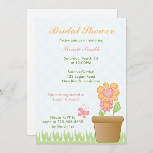 Brautparty Einladung (Vorne/Hinten)