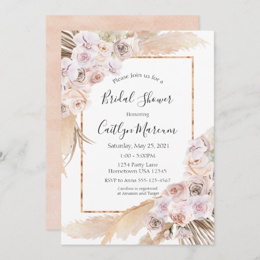 Brautparty Einladung (Vorne/Hinten)