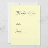 Brautparty Einladung (Rückseite)