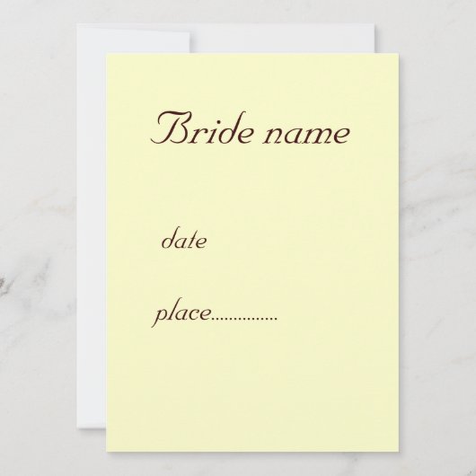 Brautparty Einladung (Rückseite)