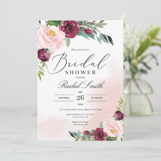 Brautparty Einladung (Stehend Vorderseite)