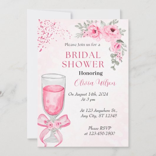 Brautparty Einladung (Vorderseite)