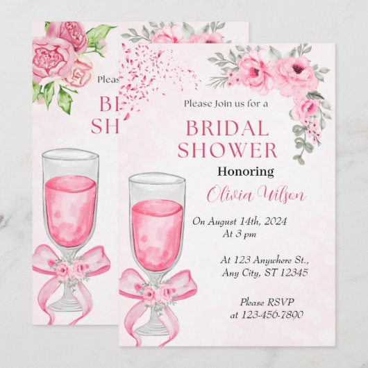 Brautparty Einladung (Vorne/Hinten)