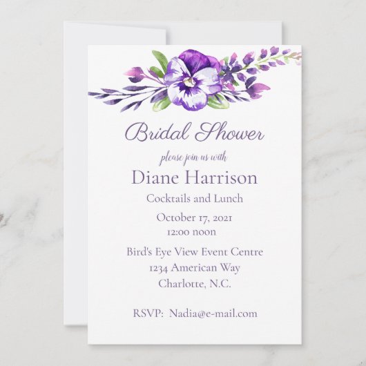 Brautparty Einladung (Vorderseite)