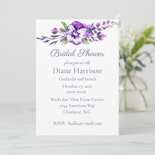 Brautparty Einladung (Stehend Vorderseite)