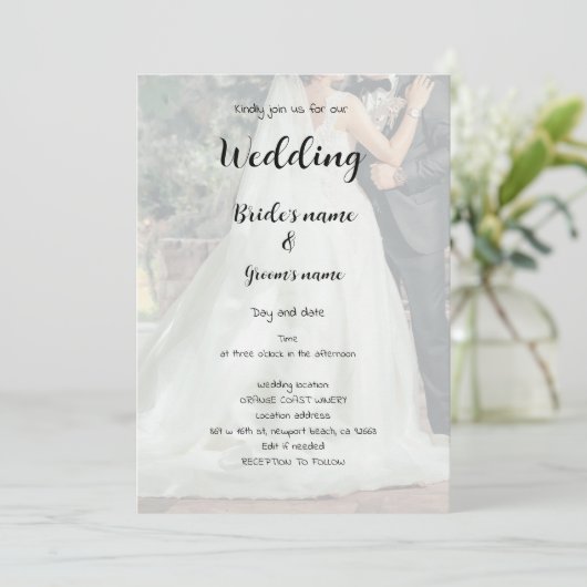 Brautparty Einladung (Stehend Vorderseite)