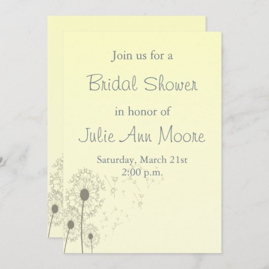 Brautparty Einladung (Vorne/Hinten)