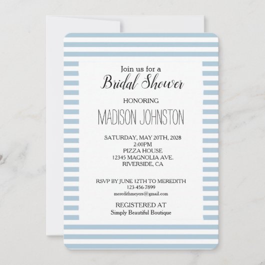 Brautparty Einladung (Vorderseite)