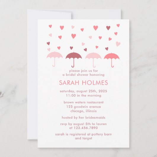 Brautparty Einladung (Vorderseite)