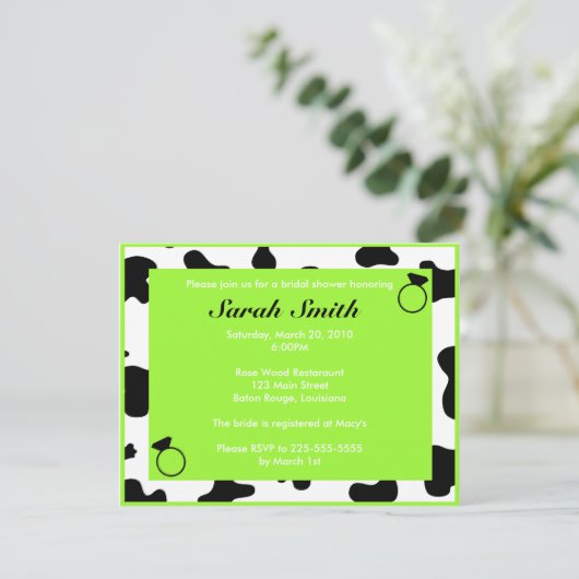 Brautparty Einladung (Stehend Vorderseite)