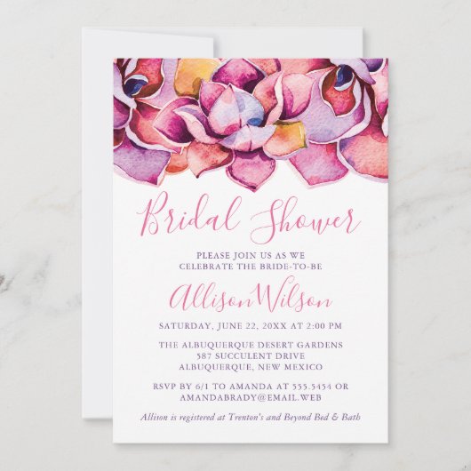 Brautparty Einladung (Vorderseite)