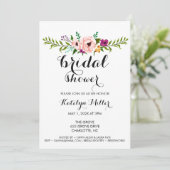 Brautparty Einladung - Blume Krone (Stehend Vorderseite)