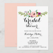 Brautparty Einladung - Blume Krone (Vorne/Hinten)
