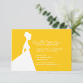 Brautparty Einladung | Bride Dark Gold (Stehend Vorderseite)