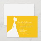 Brautparty Einladung | Bride Dark Gold (Vorne/Hinten)