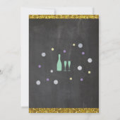 Brautparty Einladung Champagner (Rückseite)