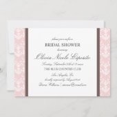 BRAUTPARTY-EINLADUNG DES DAMAST-%PIPE% EINLADUNG (Vorderseite)