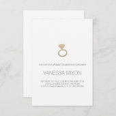 Brautparty Einladung | Diamant Ring Fab (Vorne/Hinten)