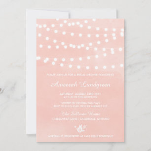 Brautparty-Einladung Fairy Lights Blush Einladung