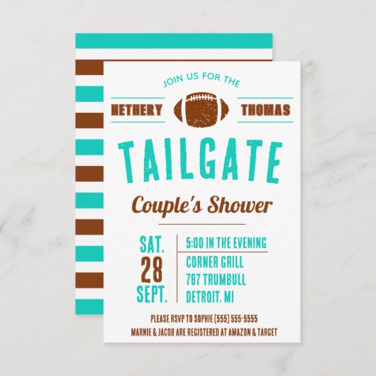 Brautparty-Einladung für Fußballtrainer Einladung (Vorne/Hinten)