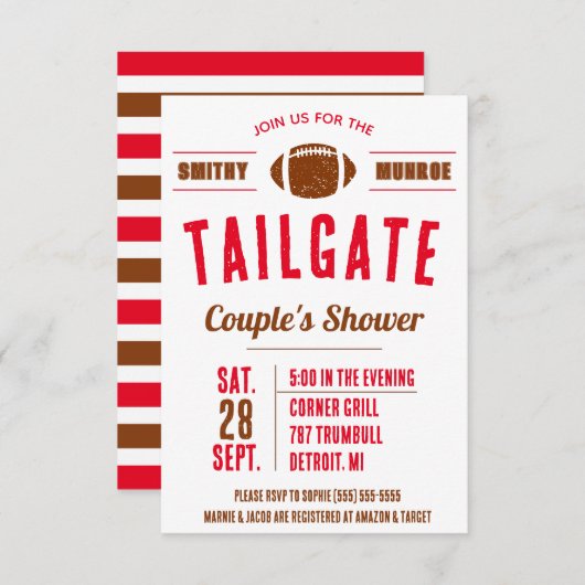 Brautparty-Einladung für Fußballtrainer Einladung (Vorne/Hinten)