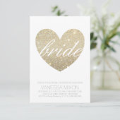 Brautparty Einladung | Heart Fab Bridge Skript (Stehend Vorderseite)