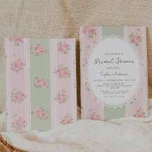 Brautparty-Einladung im Vintage-Blumenstil