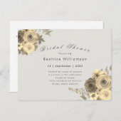 Brautparty-Einladung in Gelb-Rosa-Grau Postkarte (Vorne/Hinten)