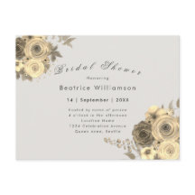 Brautparty-Einladung in Gelb-Rosa-Grau